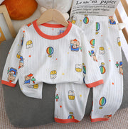 Summer New Children's Loungewear Boys Air Conditioning Clothes Korean Girls Cotton Thin Suit Baby Pajamas